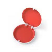 custodia per apparecchio ortodontico, colore bianco, interno rosso