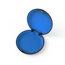 custodia per apparecchio ortodontico, colore nero, interno blu