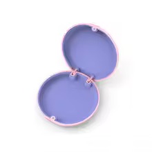 custodia per apparecchio ortodontico, colore rosa, interno lilla